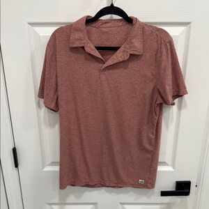Vuori Mens Polo Shirt Salmon Pink